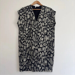 10 Crosby Derek Lamb Silk Black/off-white shirt Dress Size: 8